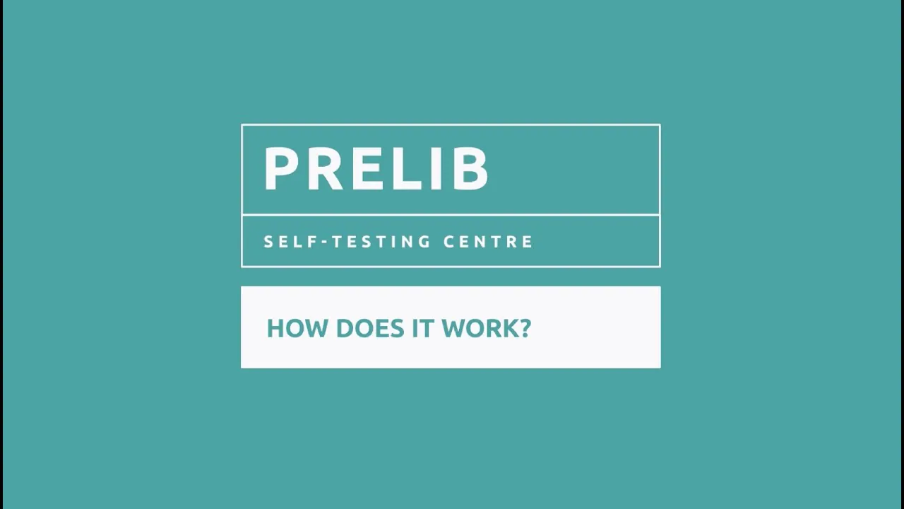 Prelib self-testing centre title card: “How does it work?”