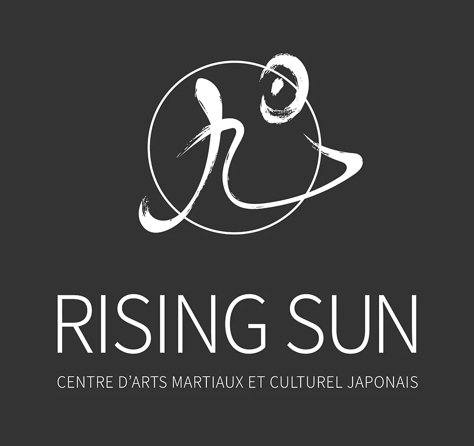 Rising Sun logo in white on dark grey