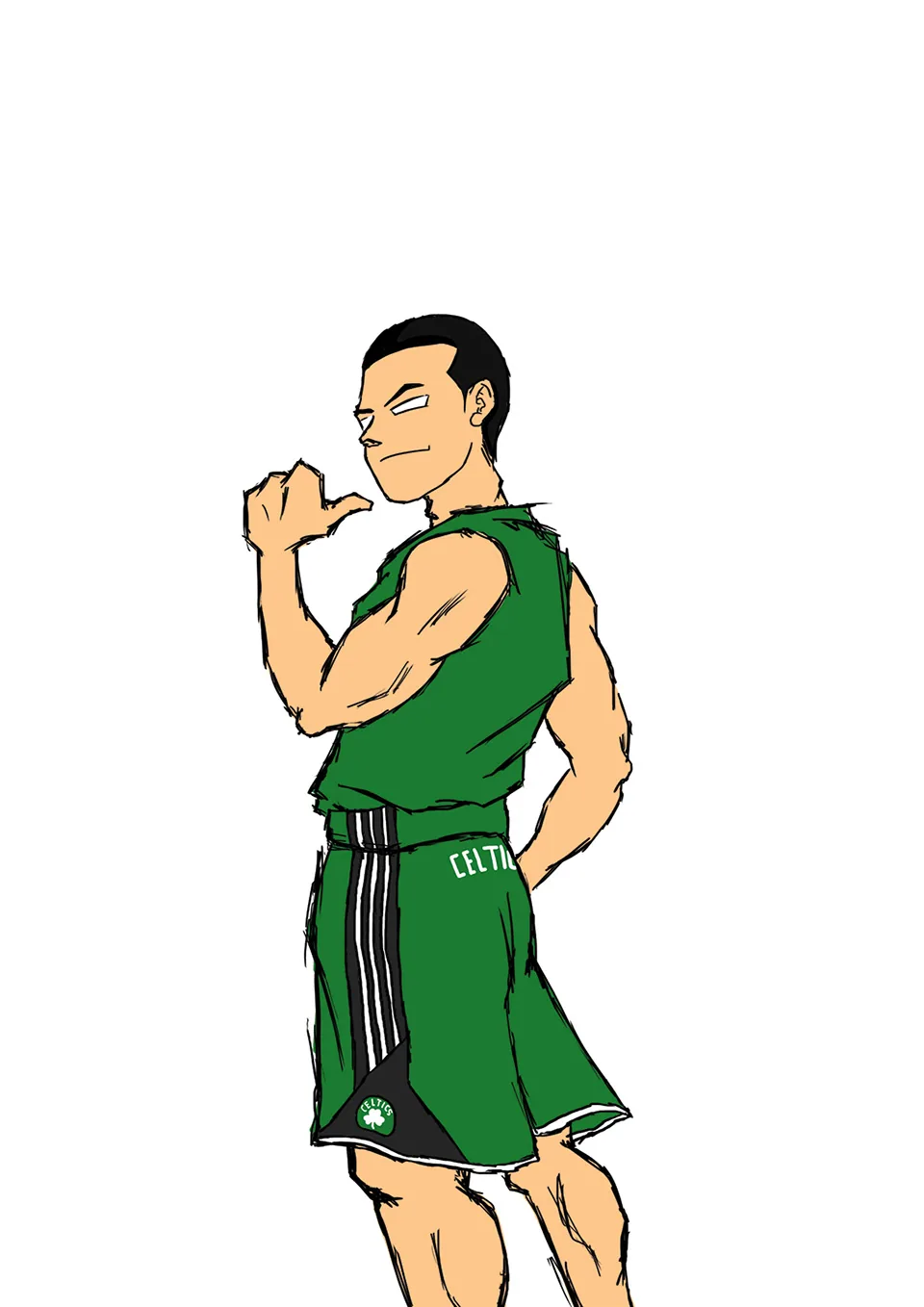 The self-portrait in flat colours